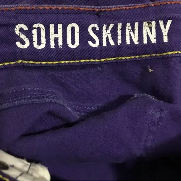 DKNY Jean Soho Skinny Purple Jeans Size 06 - Picture 3 of 7